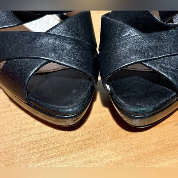 Prada Black Leather Slingback Shoes - Picture 2 of 10